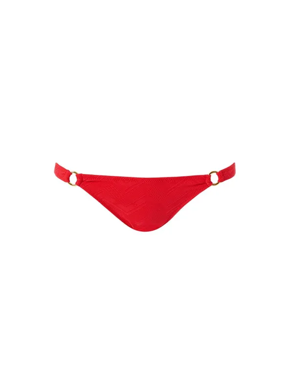 Montenegro Red Zigzag Bikini Bottom made by Melissa Odabash