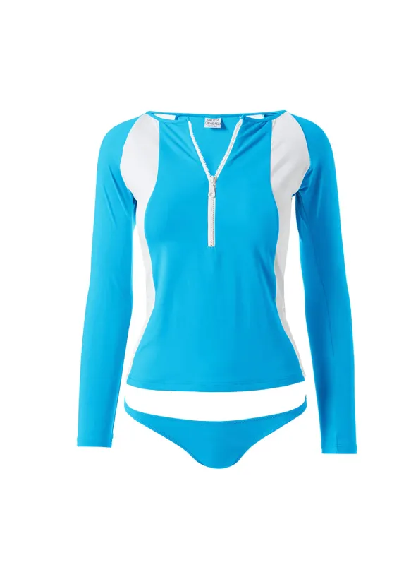 Bondi Blue/White Bikini made by Melissa Odabash