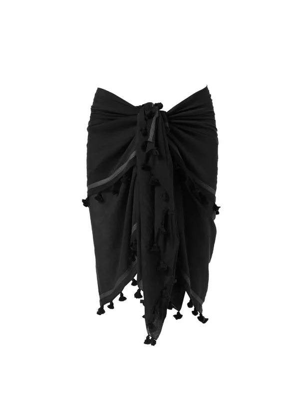 Pareo Plain Black sold by Melissa Odabash