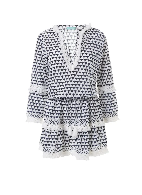 Claudia Riviera Navy Short Dress made by Melissa Odabash