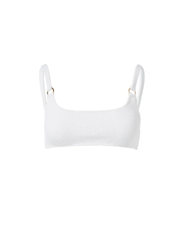 Bari Cream Ridges Bikini Top sold by Melissa Odabash