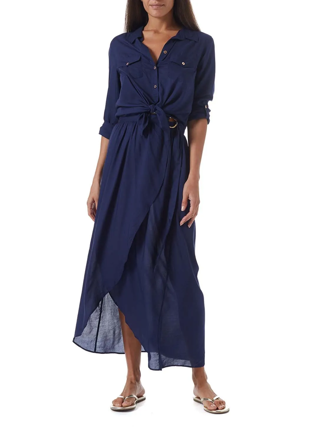 Devlin Navy Skirt sold by Melissa Odabash product image thumbnail 3