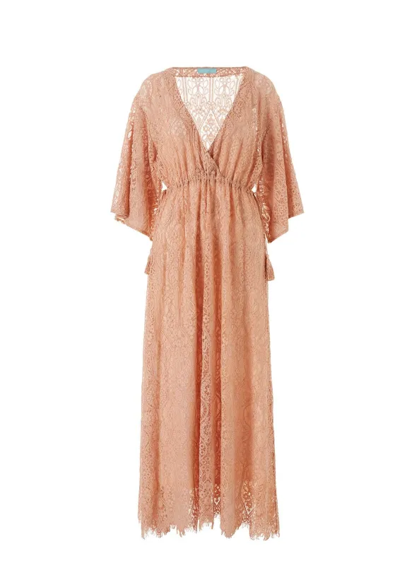 Mel Tan Long Kaftan made by Melissa Odabash