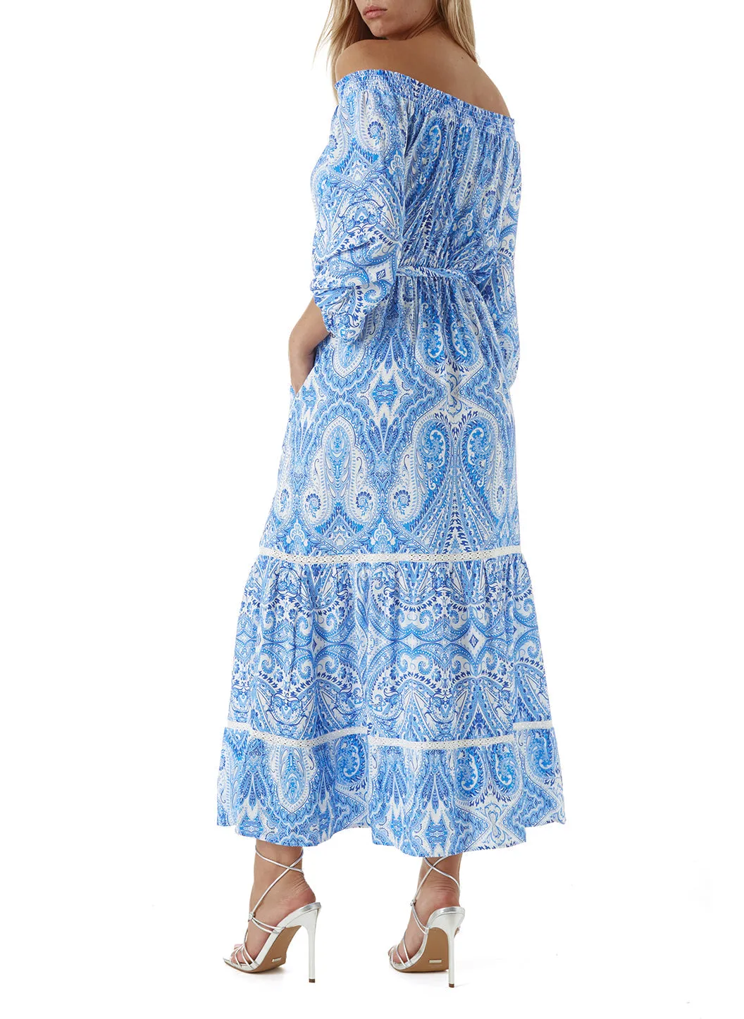 Eclipse Aztec Blue Dress sold by Melissa Odabash product image thumbnail 3