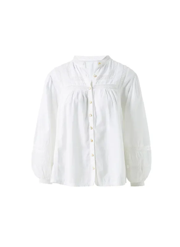 Poppy White Shirt made by Melissa Odabash