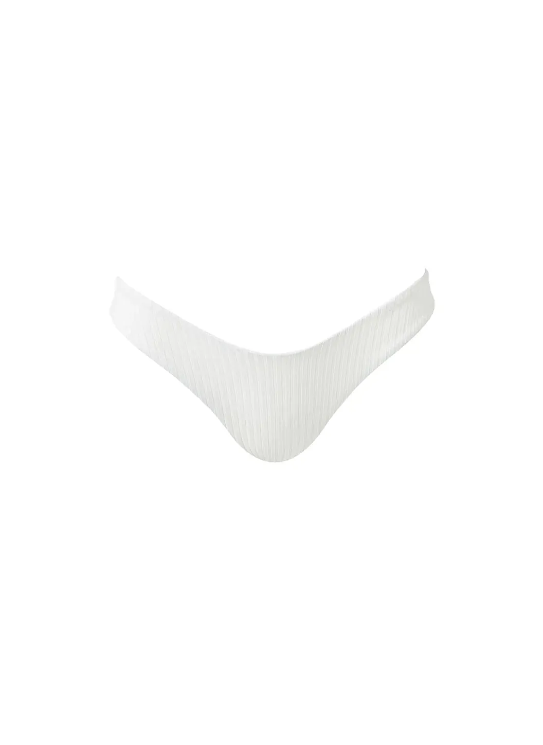 Montreal White Ribbed Bikini Bottom sold by Melissa Odabash