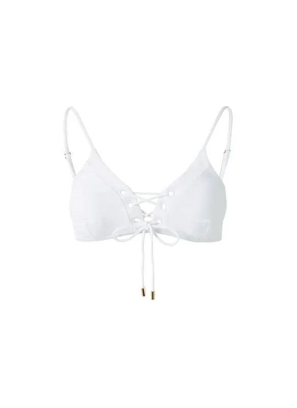 Marrakech White Bikini Top made by Melissa Odabash