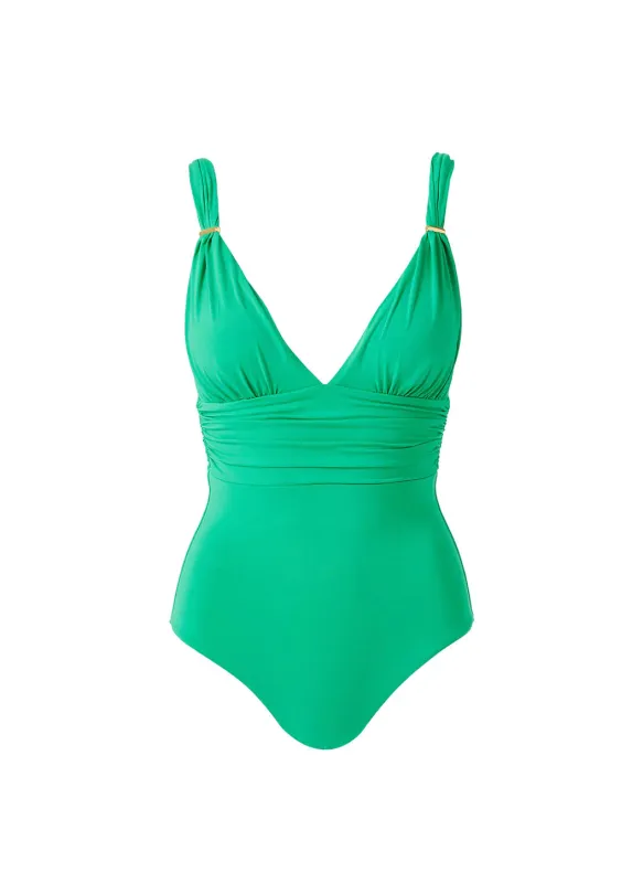 Panarea Green Swimsuit made by Melissa Odabash