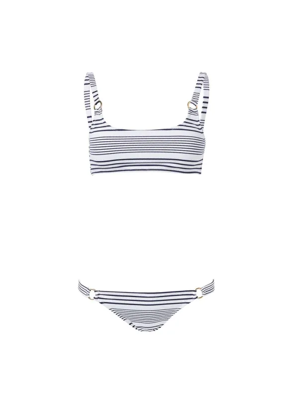 Bari Nautical Pique Stripe Bikini sold by Melissa Odabash