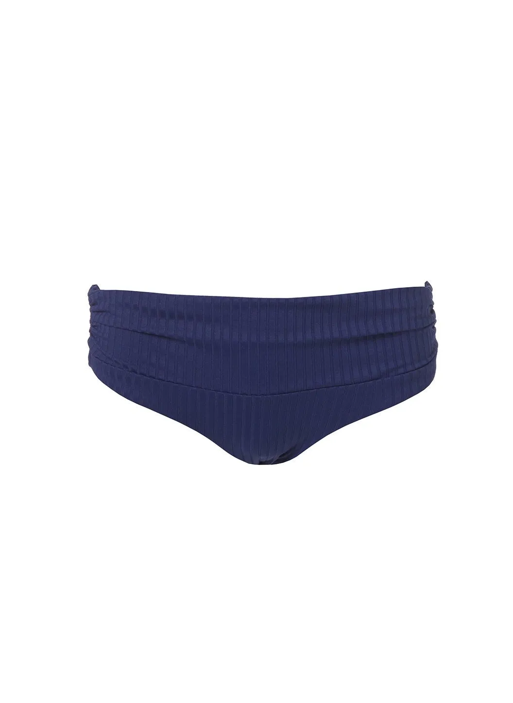 Bel Air Navy Ribbed Bikini Bottom sold by Melissa Odabash