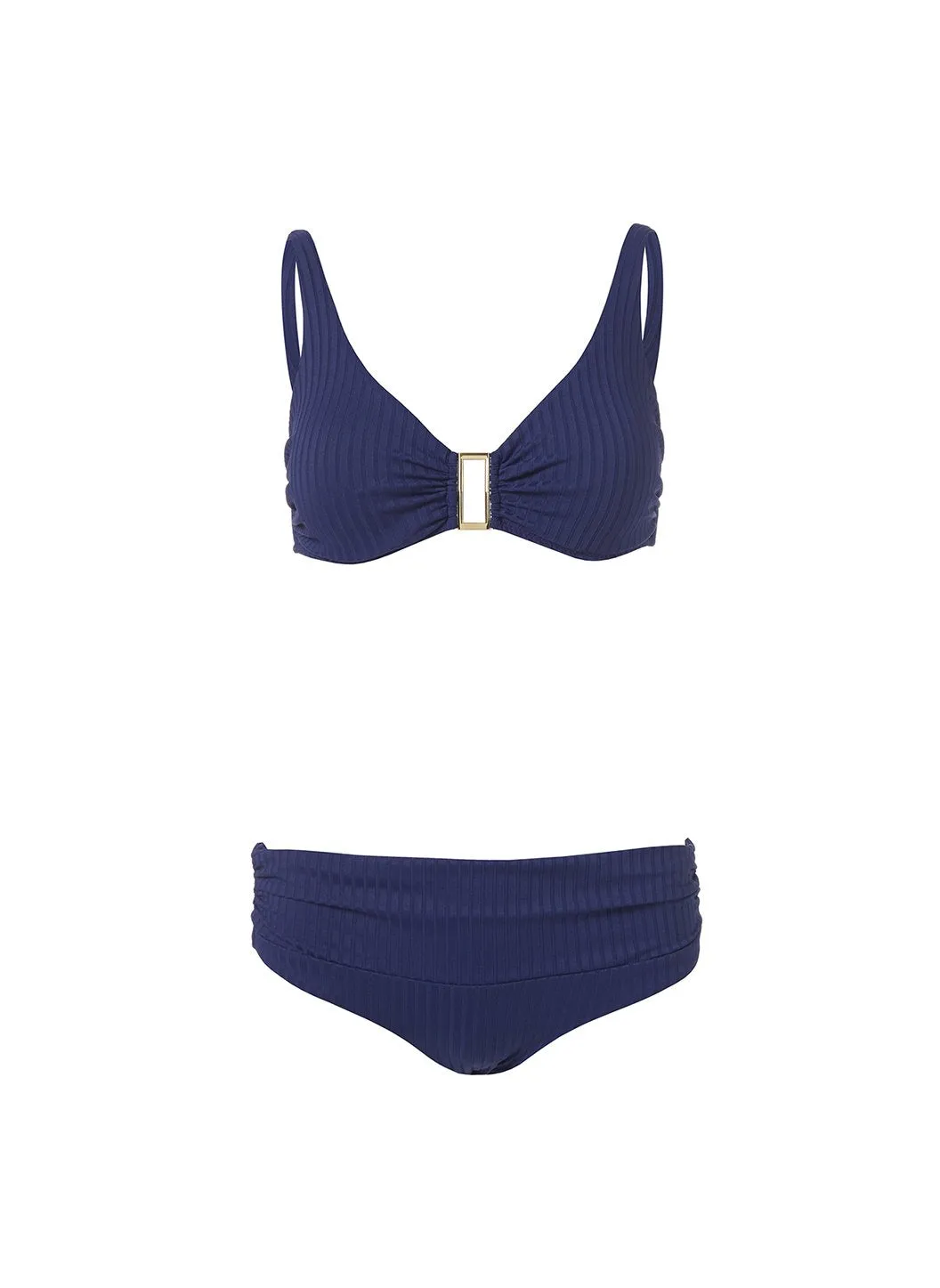 Bel Air Navy Ribbed Bikini Bottom sold by Melissa Odabash product image thumbnail 2