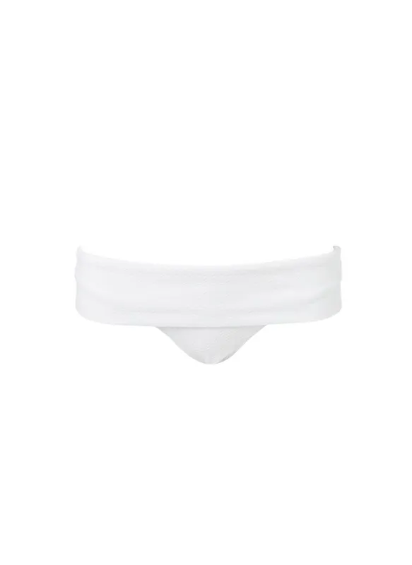 Brussels White Mazy Bikini Bottom sold by Melissa Odabash