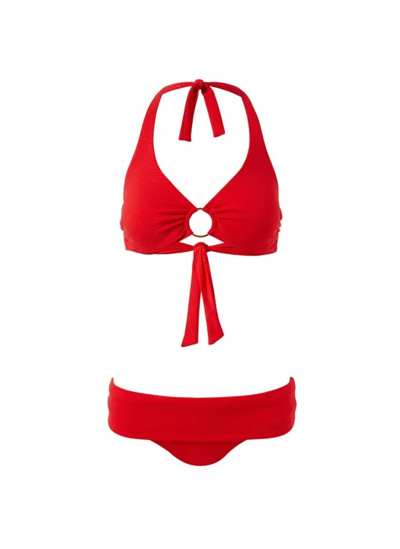 Brussels Red Mazy Bikini made by Melissa Odabash