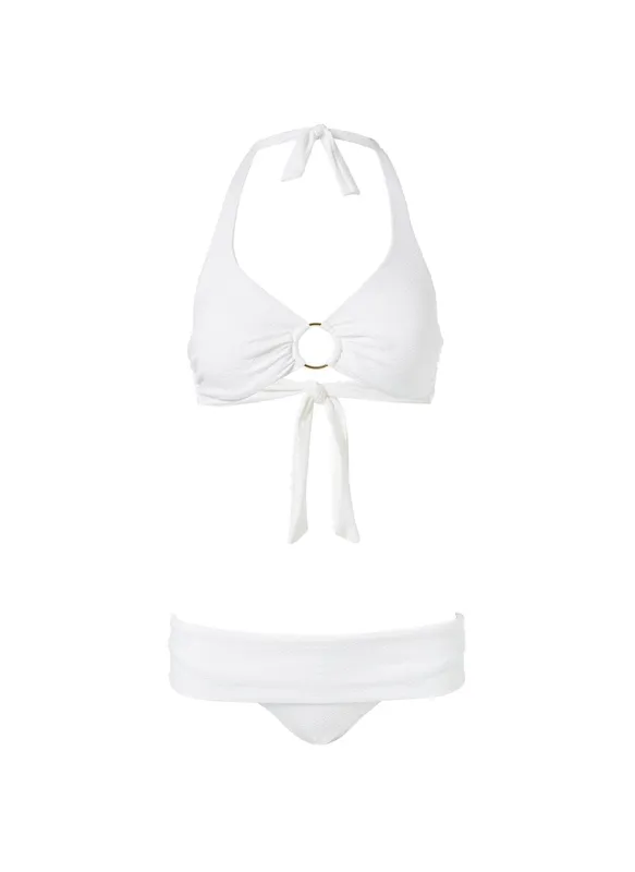 Brussels White Mazy Bikini sold by Melissa Odabash