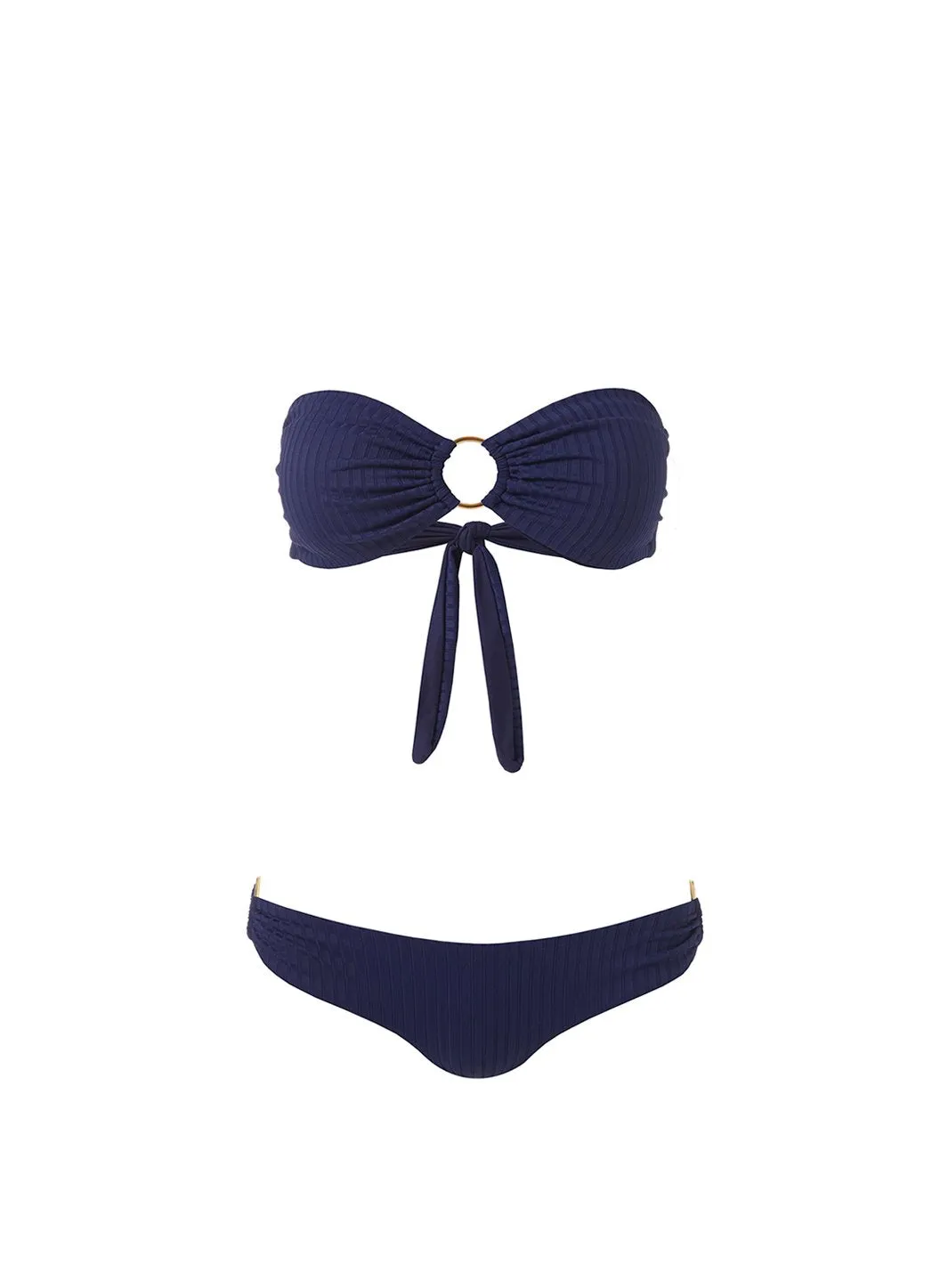 Evita Navy Ribbed Bikini Top sold by Melissa Odabash product image thumbnail 2