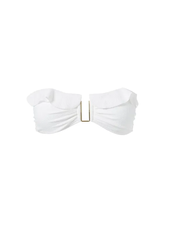 Maine White Mazy Bikini Top made by Melissa Odabash