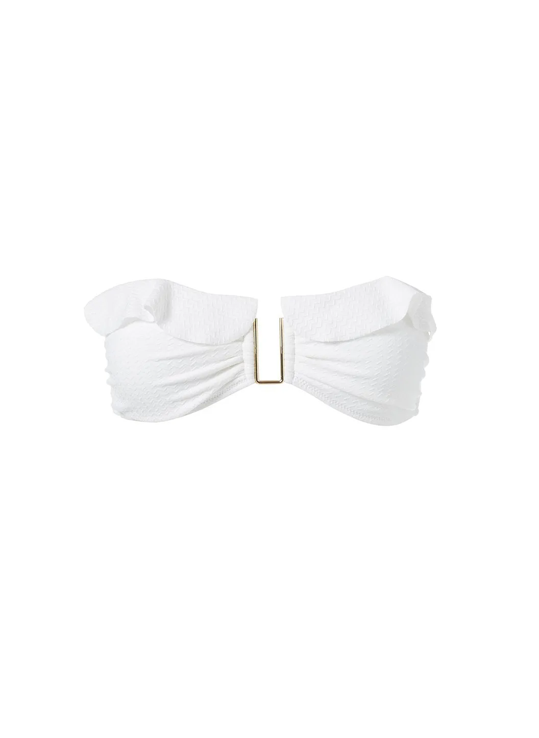 Maine White Mazy Bikini Top sold by Melissa Odabash