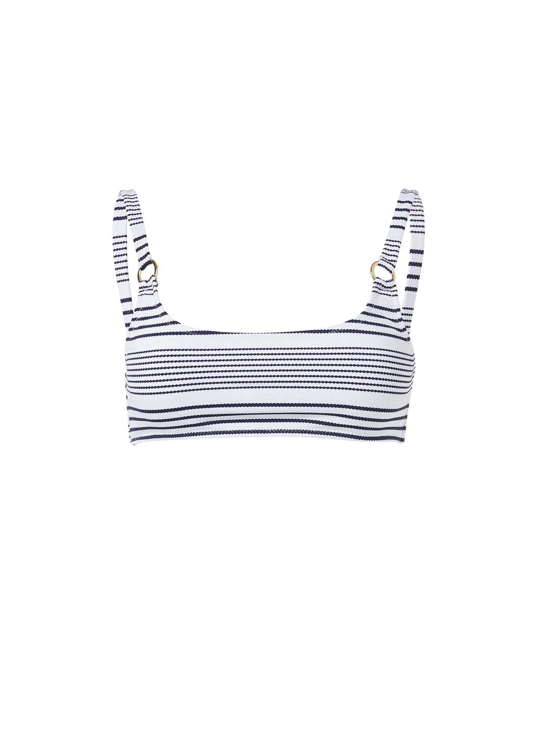 Bari Nautical Pique Stripe Bikini Top sold by Melissa Odabash