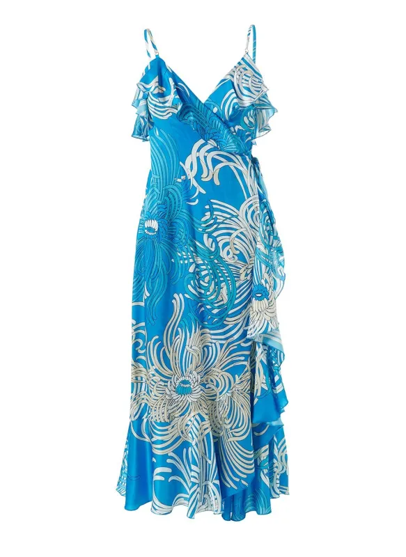 Kiwi Blue Swirl Dress made by Melissa Odabash