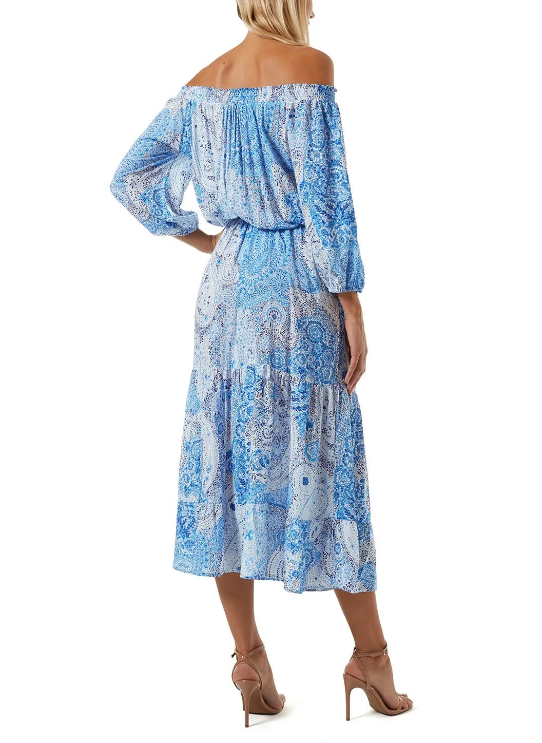 Condor Blue Paisley Dress sold by Melissa Odabash product image thumbnail 4