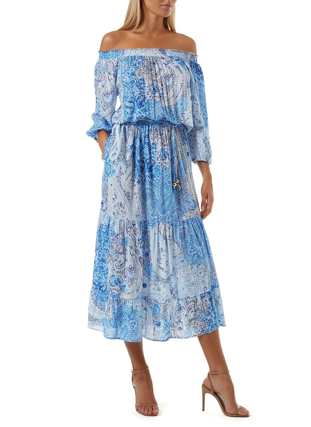 Condor Blue Paisley Dress sold by Melissa Odabash product image thumbnail 3