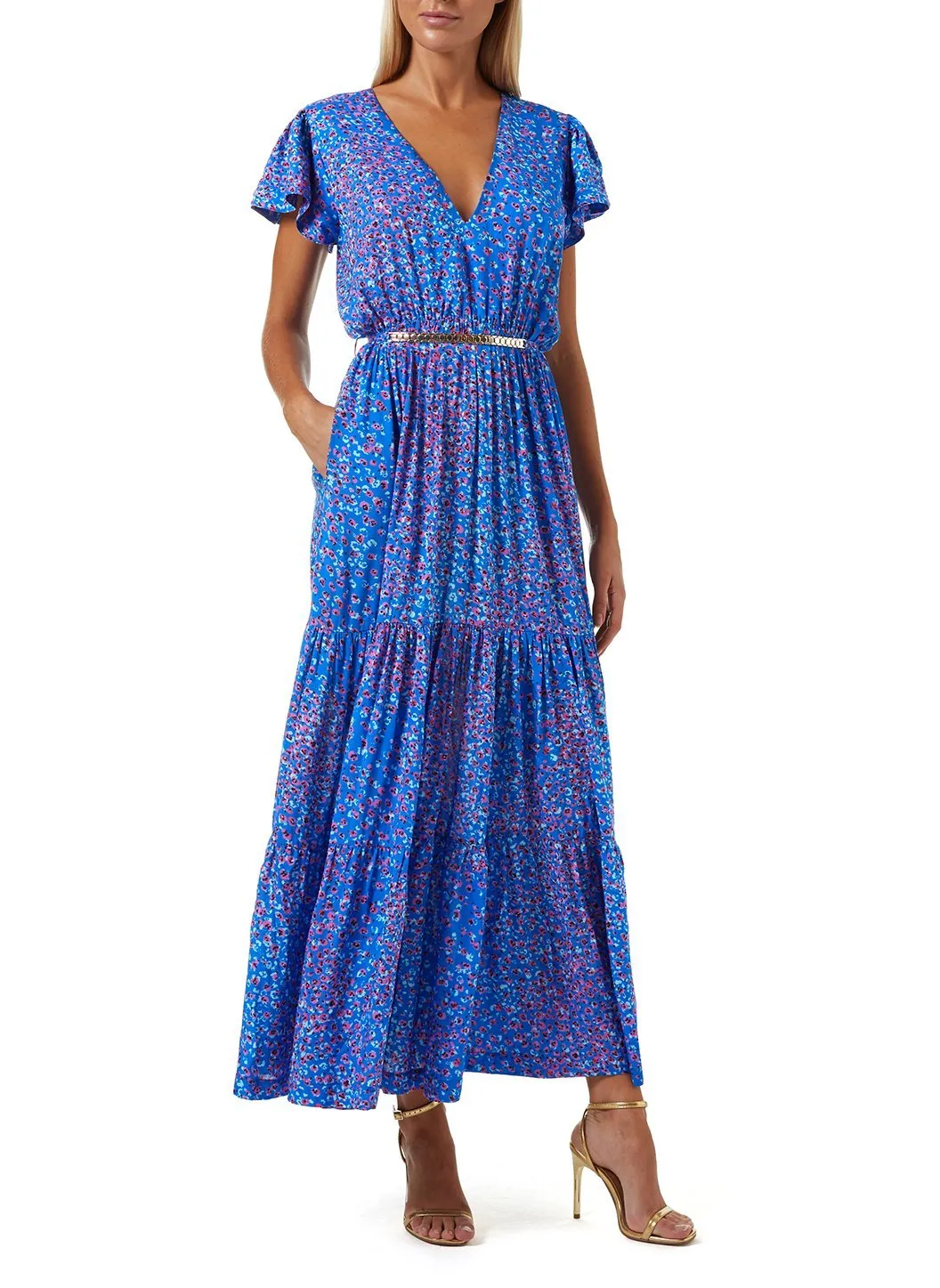 Blue jay Petal Dress sold by Melissa Odabash product image thumbnail 3