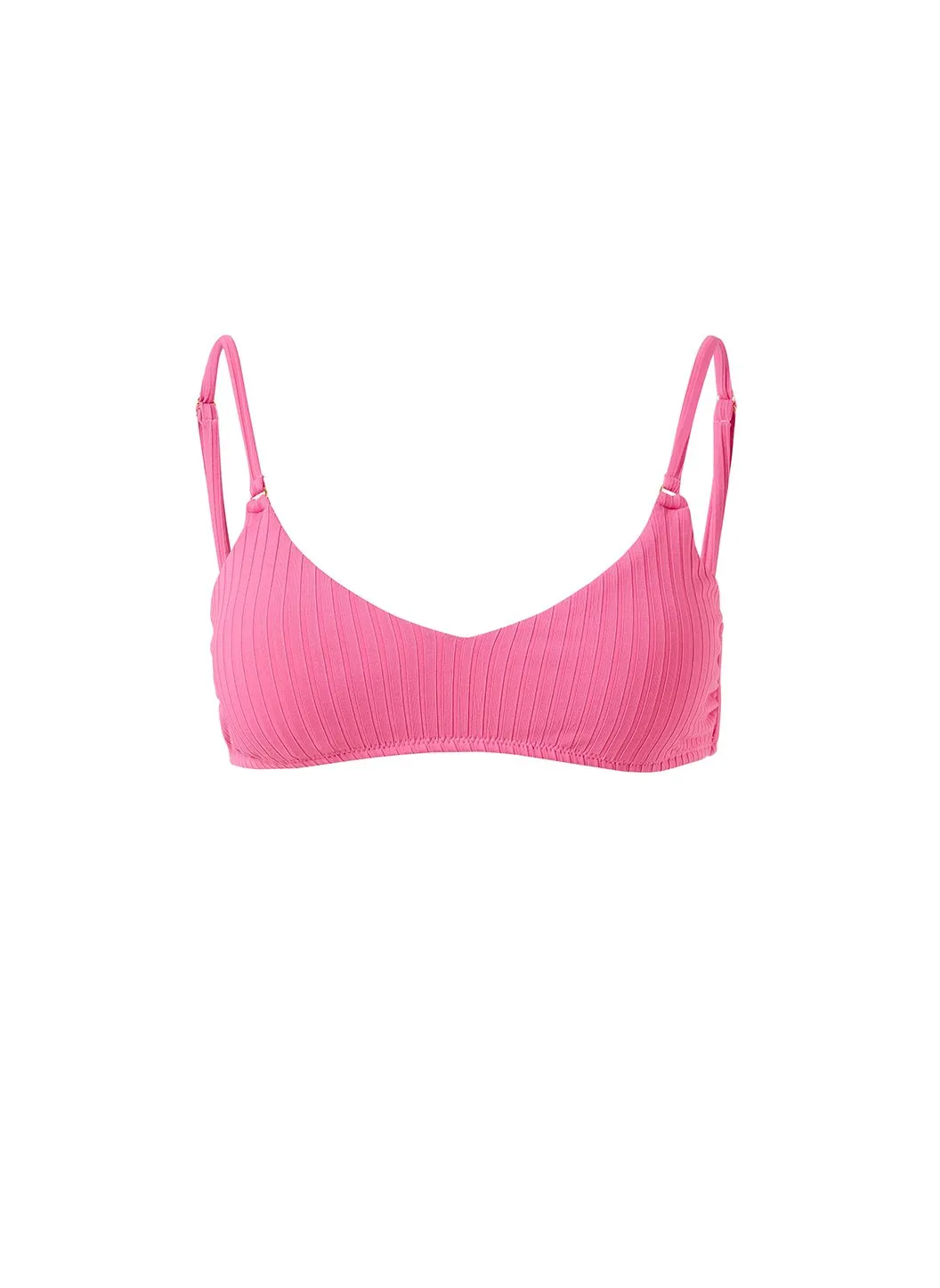 Vienna Hot Pink Ribbed Bikini Top sold by Melissa Odabash