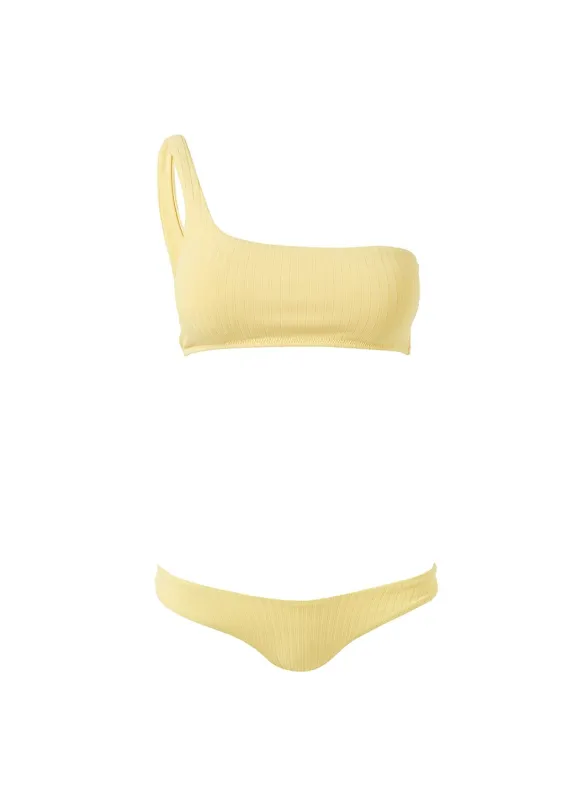 Toulouse Yellow Ribbed Bikini sold by Melissa Odabash