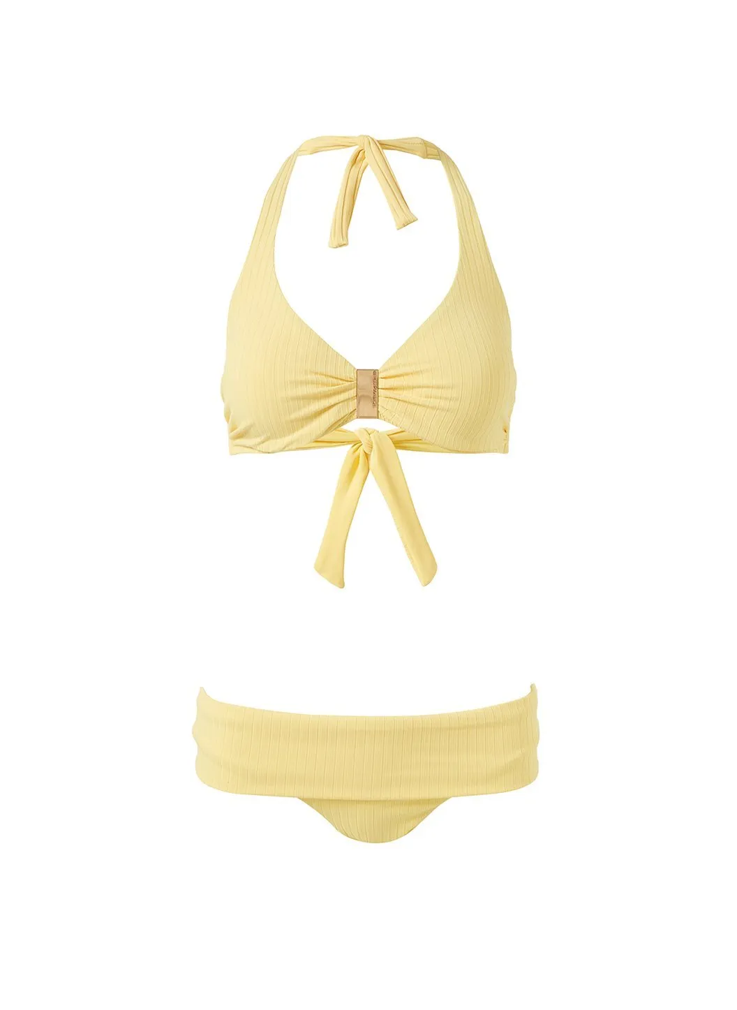Provence Yellow Ribbed Bikini sold by Melissa Odabash