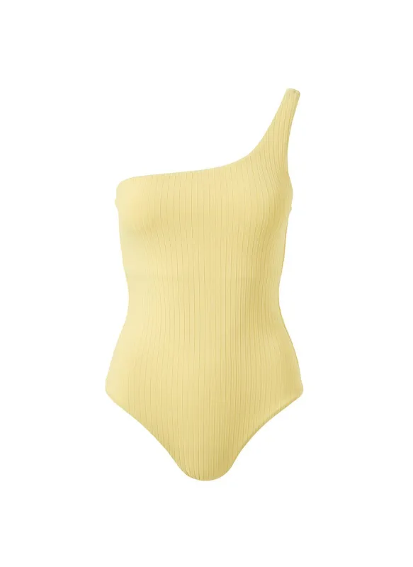 Palermo Yellow Ribbed Swimsuit made by Melissa Odabash