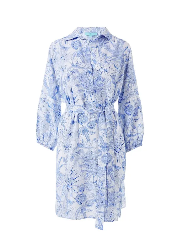 Missie Blue Tropical Dress made by Melissa Odabash