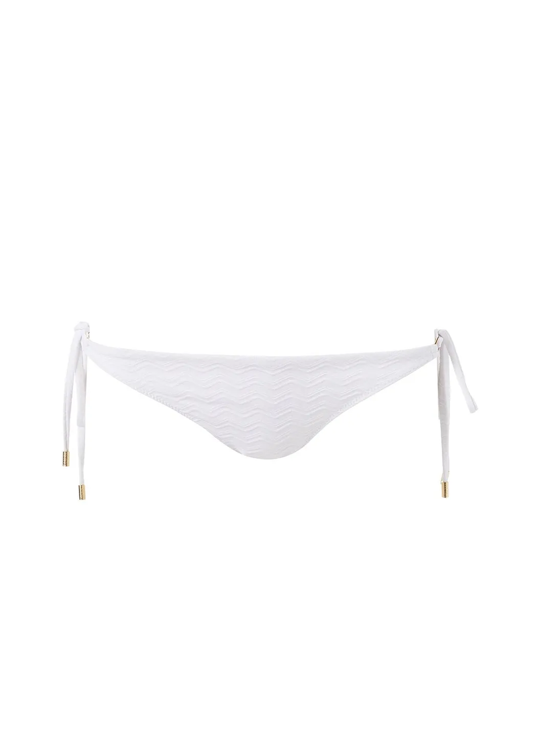 Cancun White Zigzag Bikini Bottom sold by Melissa Odabash