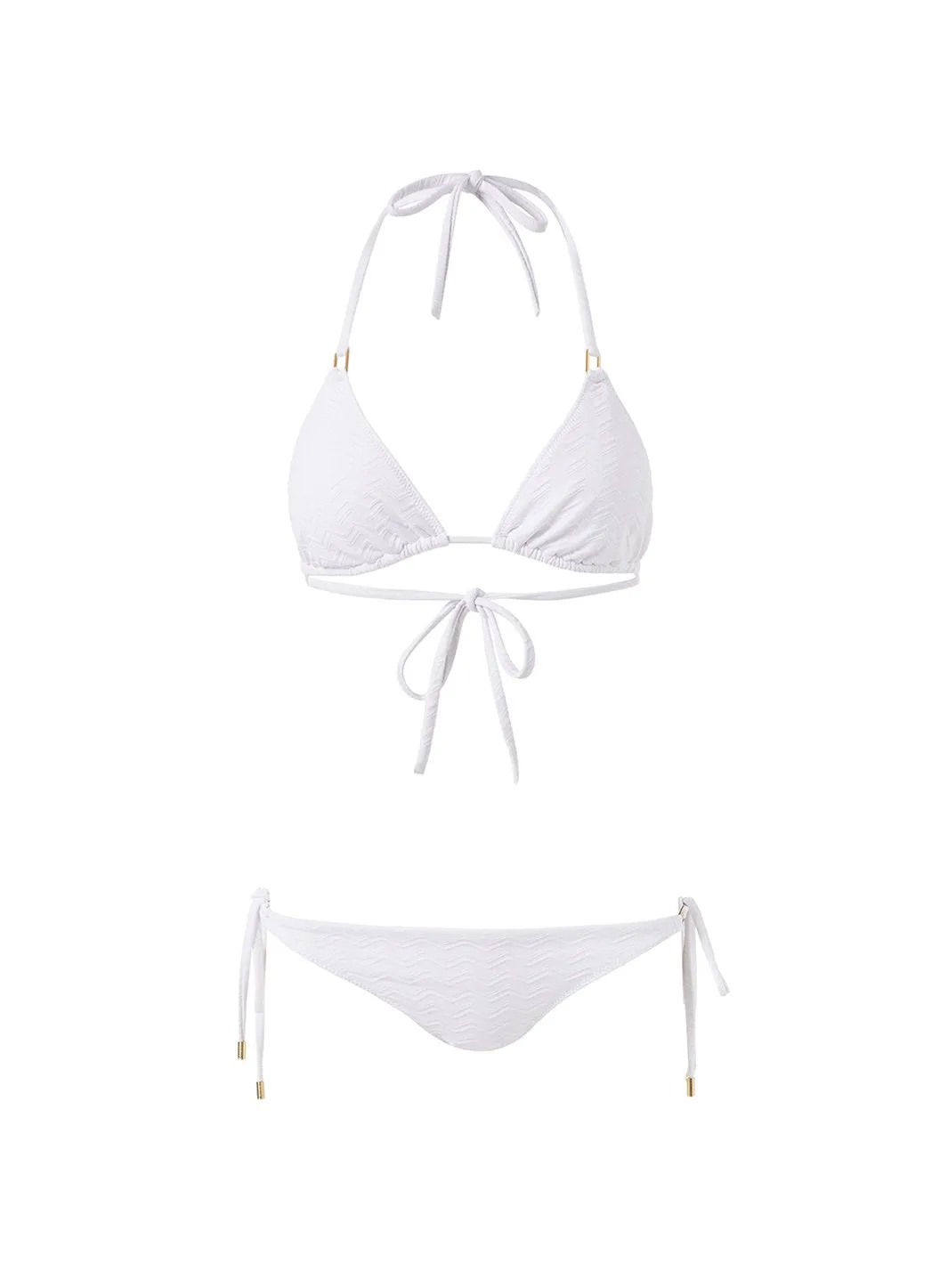 Cancun White Zigzag Bikini Bottom sold by Melissa Odabash product image thumbnail 2