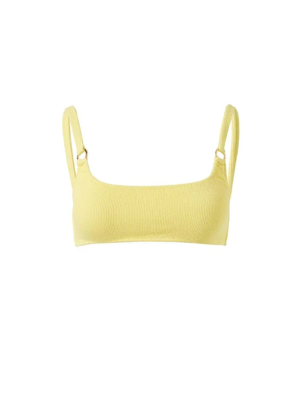 Bari Yellow Ridges Bikini Top sold by Melissa Odabash