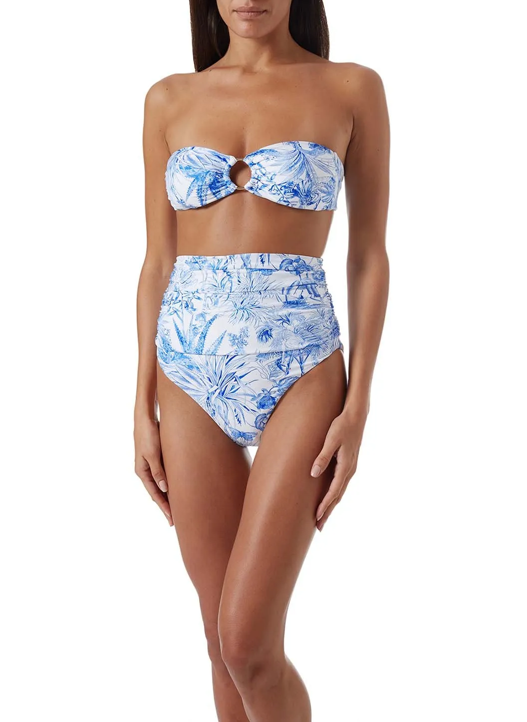 Ancona Blue Tropical Bikini Top sold by Melissa Odabash product image thumbnail 3