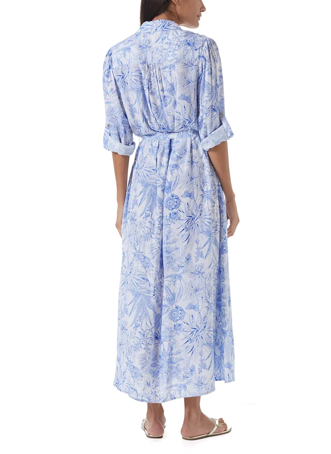 Adelina Blue Tropical Dress sold by Melissa Odabash product image thumbnail 4