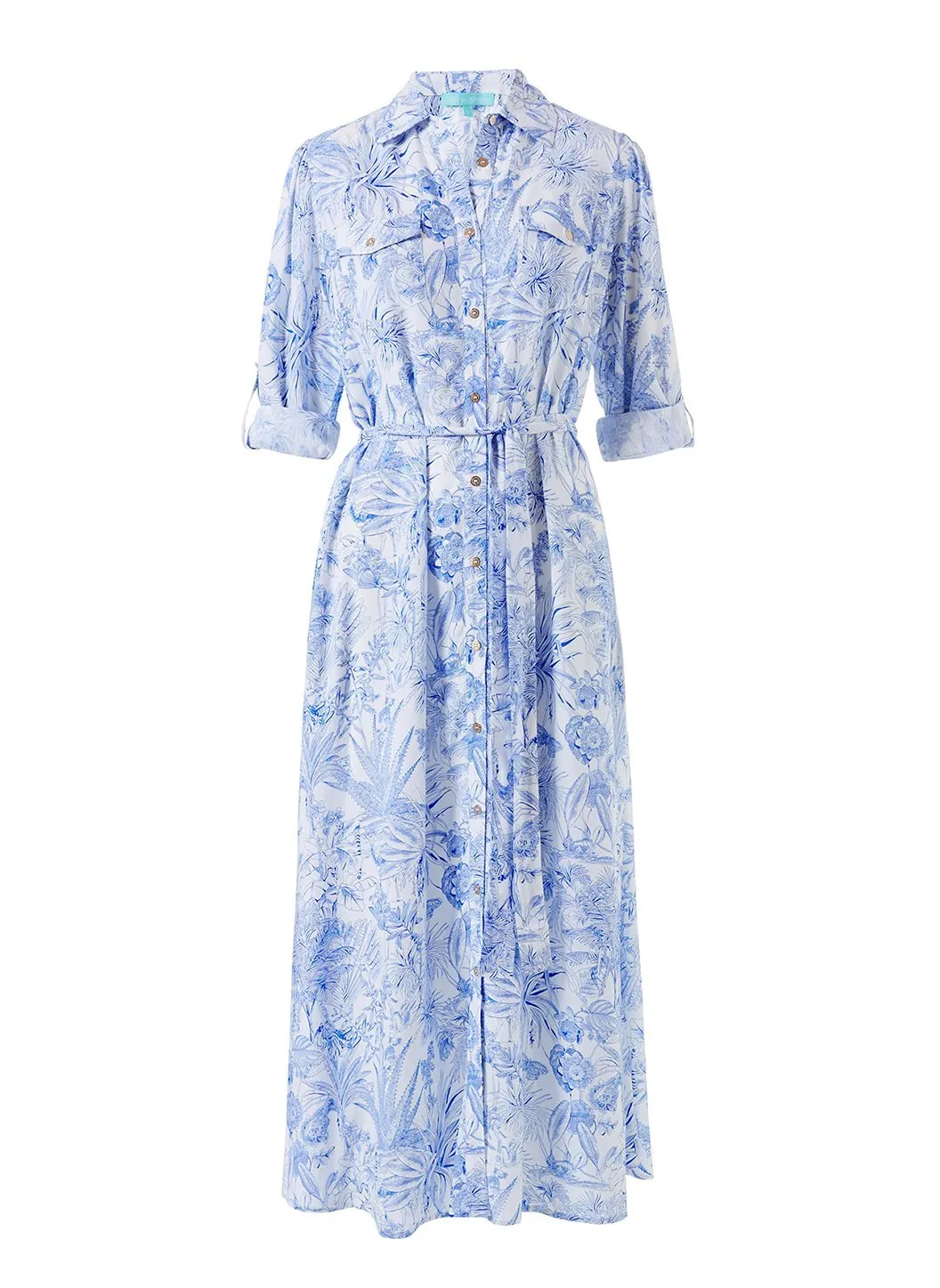 Adelina Blue Tropical Dress sold by Melissa Odabash