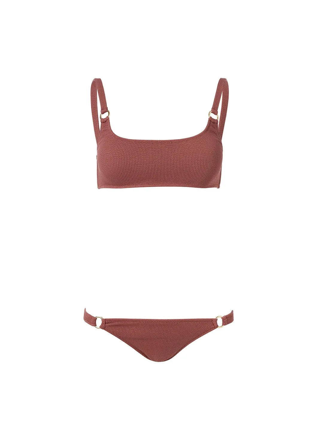 Bari Mocha Ridges Bikini Top sold by Melissa Odabash product image thumbnail 2