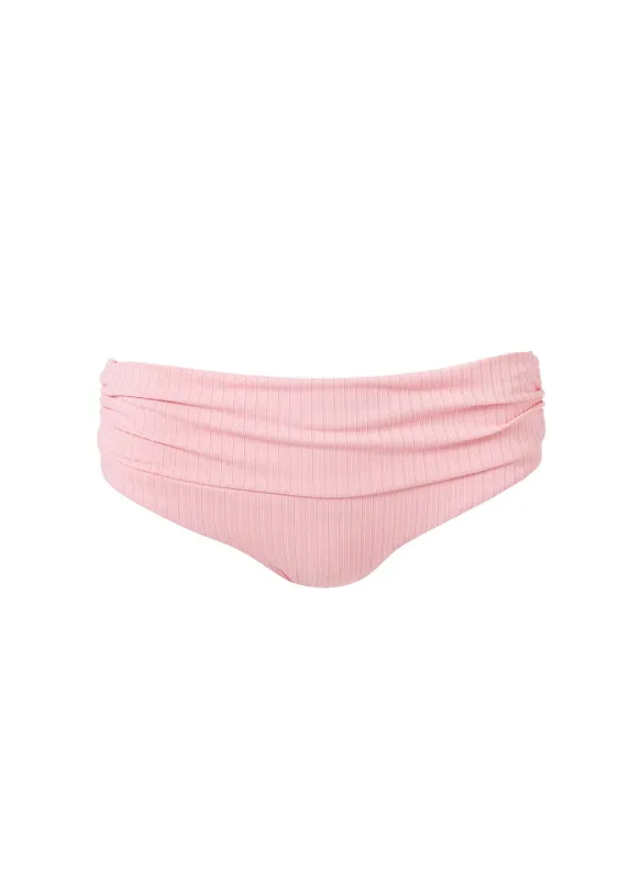 Bel Air Blush Ribbed Bikini Bottom sold by Melissa Odabash