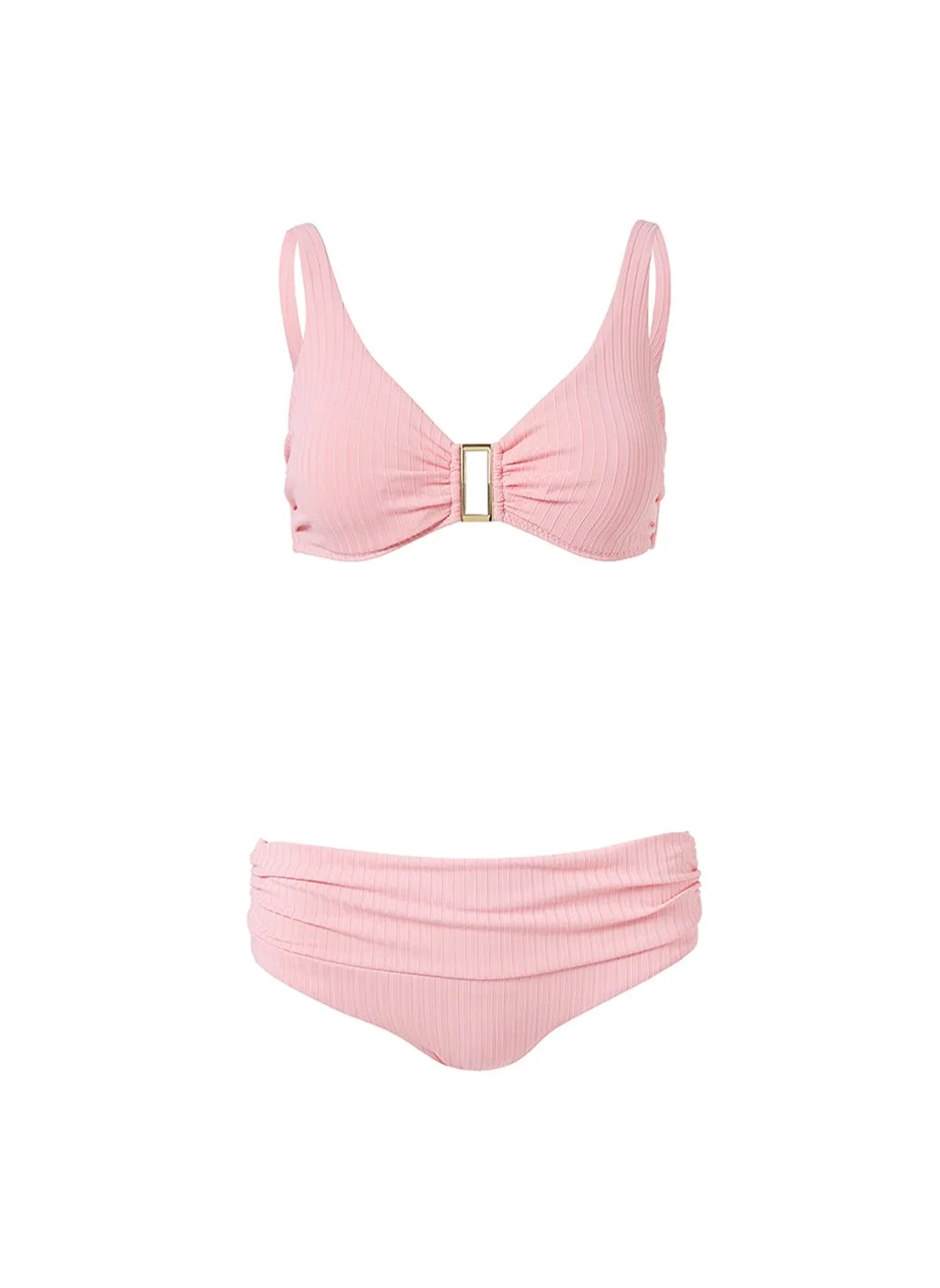 Bel Air Blush Ribbed Bikini Top sold by Melissa Odabash product image thumbnail 2