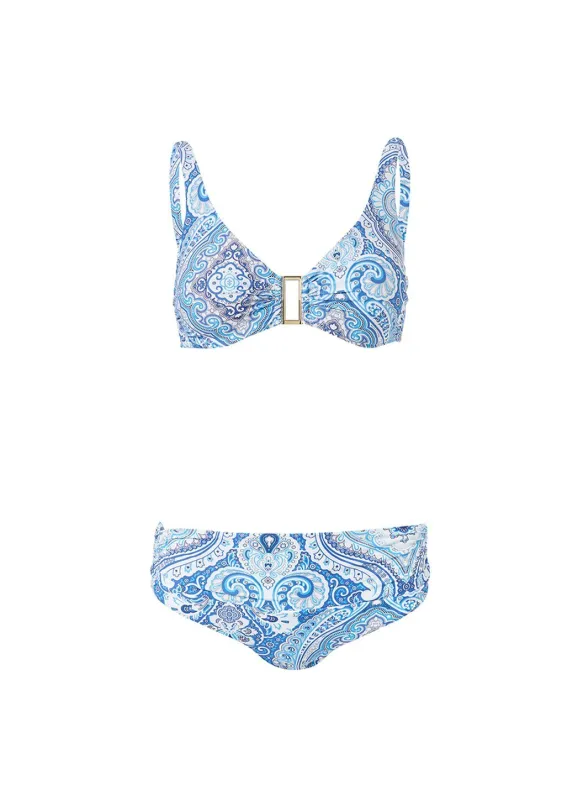 Bel Air Blue Paisley Bikini made by Melissa Odabash