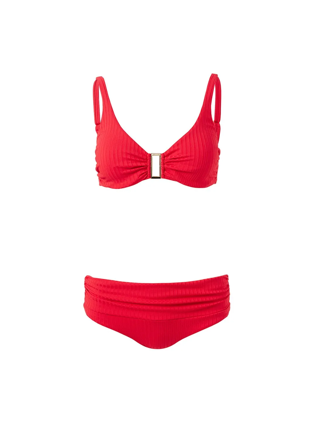 Bel Air Red Ribbed Bikini Top sold by Melissa Odabash product image thumbnail 2