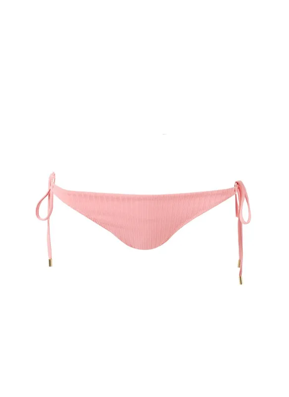 Cancun Blush Ribbed Bikini Bottom made by Melissa Odabash