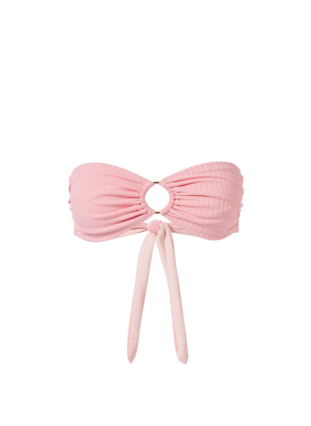 Evita Blush Ribbed Bikini Top sold by Melissa Odabash