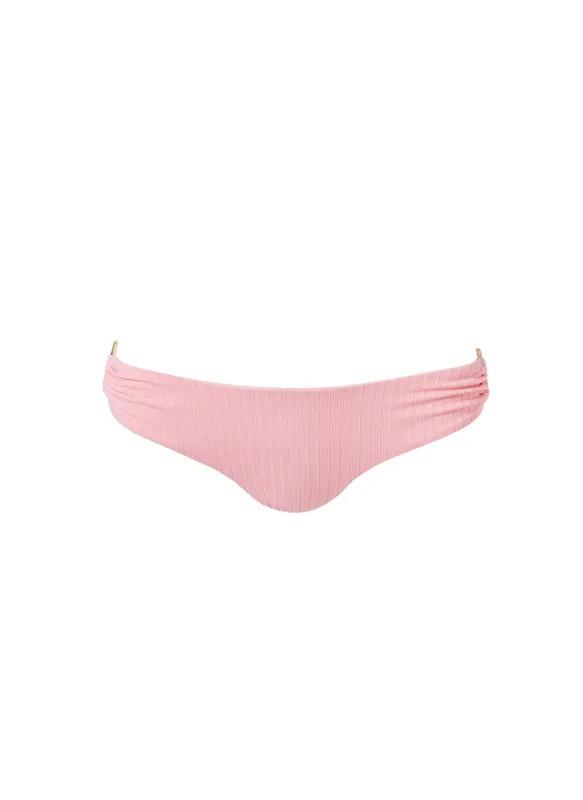 Evita Blush Ribbed Bikini Bottom made by Melissa Odabash