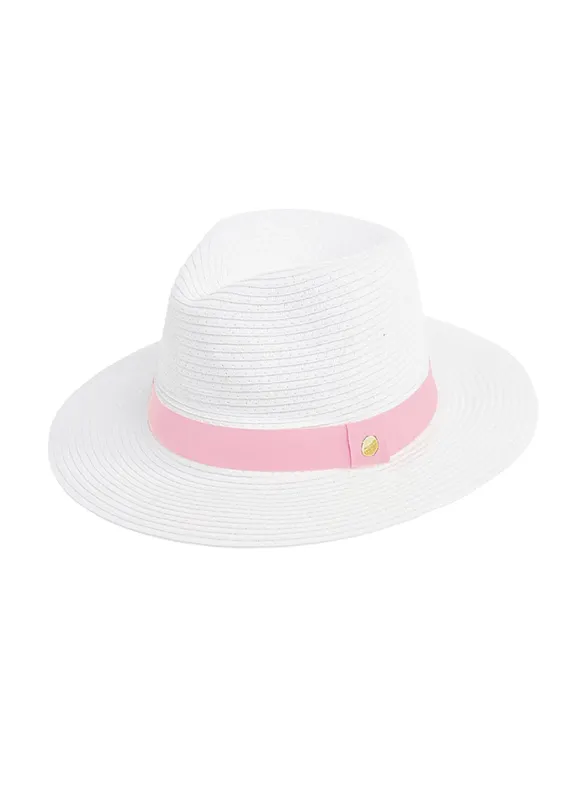 Fedora White/Rose made by Melissa Odabash