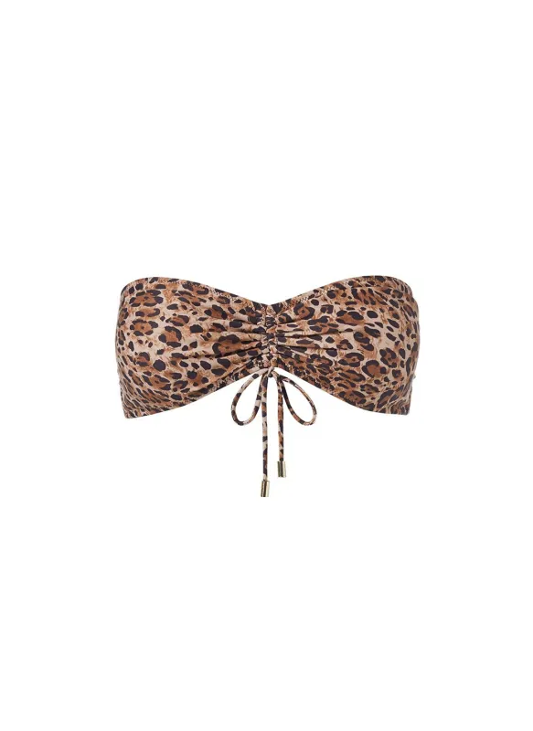 Florence Cheetah Bikini Top made by Melissa Odabash