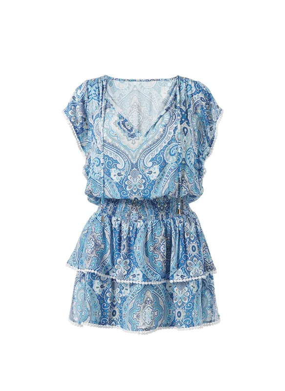 Keri Blue Paisley Dress sold by Melissa Odabash