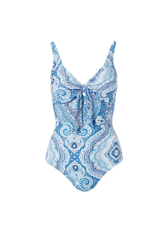 Lisbon Blue Paisley Swimsuit made by Melissa Odabash