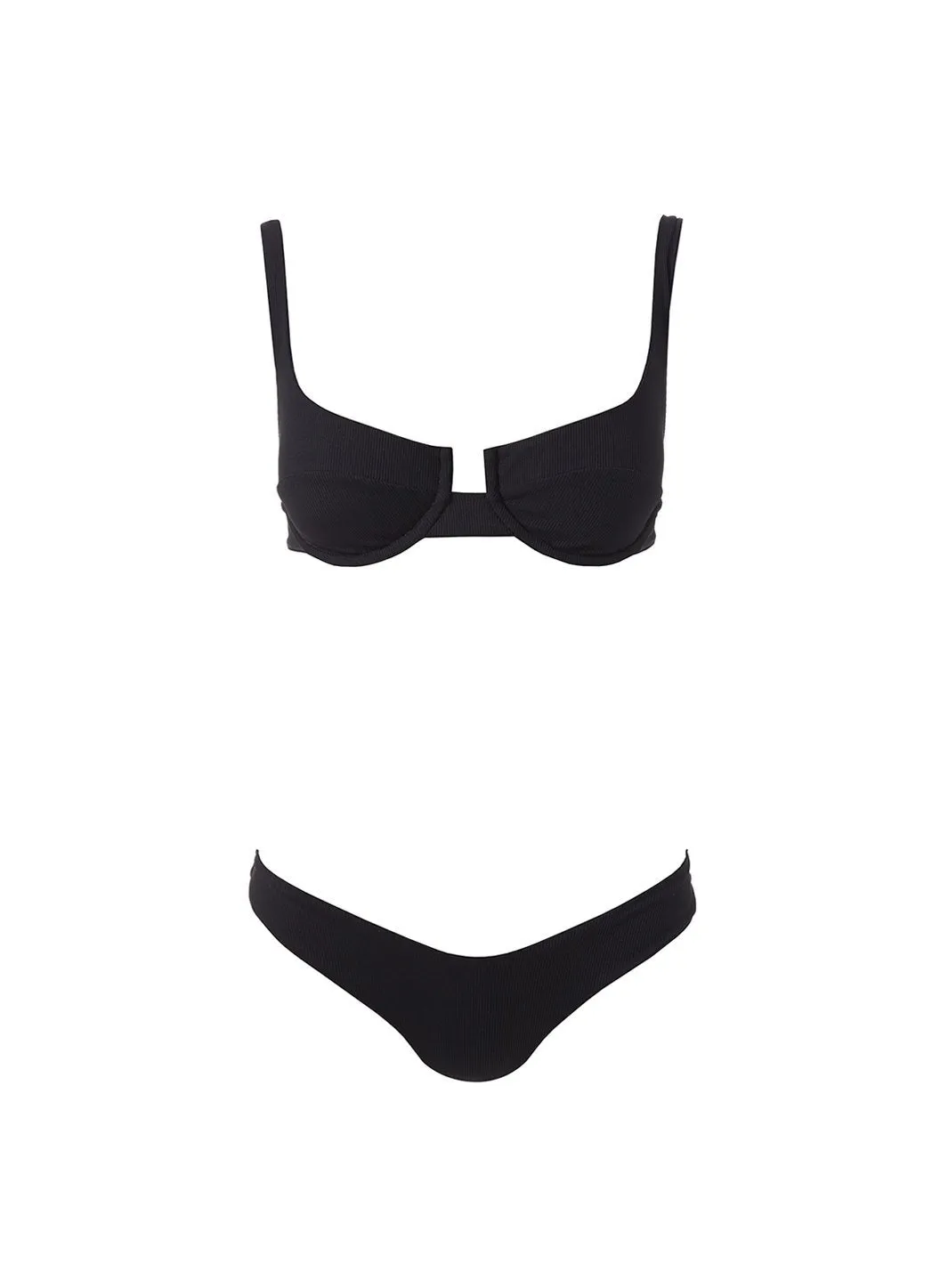 Montreal Black Rib Bikini Top sold by Melissa Odabash product image thumbnail 2